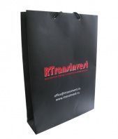 Бумажные пакеты "RTransInvest" c логотипом черные
