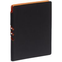 Ежедневник Flexpen Black ver.2, недатированный, черный со светло-оранжевым