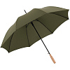 Зонт-трость Nature Stick AC, зеленый с нанесением логотипа
