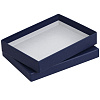 Коробка Slender, большая, синяя с нанесением логотипа