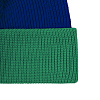Шапка Snappy, синяя с зеленым с нанесением логотипа
