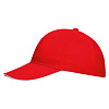 Бейсболка BUFFALO, красная с белым с нанесением логотипа