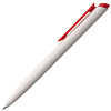 Ручка шариковая Senator Dart Polished, бело-красная с нанесением логотипа