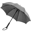 Зонт-трость rainVestment, светло-серый меланж с нанесением логотипа