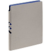 Ежедневник Flexpen, недатированный, серебристо-синий с нанесением логотипа