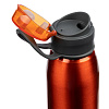 Спортивная бутылка для воды Korver, оранжевая с нанесением логотипа