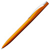Ручка шариковая Pin Silver, оранжевый металлик с нанесением логотипа