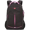 Рюкзак школьный Swissgear, черный с розовым с нанесением логотипа