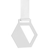 Медаль Steel Hexa, белая с нанесением логотипа