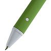 Ручка шариковая Button Up, зеленая с белым с нанесением логотипа
