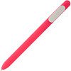 Ручка шариковая Slider Soft Touch, розовая с белым с нанесением логотипа