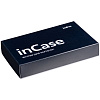 Футляр для карточек inCase, серый с синий с нанесением логотипа