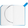 Ежедневник Corner, недатированный, серый с голубым с нанесением логотипа