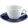 Набор для кофе Cozy Morning, белый с синим с нанесением логотипа