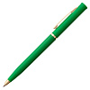 Ручка шариковая Euro Gold, зеленая с нанесением логотипа