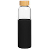 Бутылка для воды Onflow, черная с нанесением логотипа