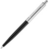 Ручка шариковая Senator Point Metal, черная с нанесением логотипа