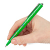 Ручка шариковая Senator Point ver.2, зеленая с нанесением логотипа