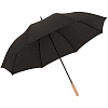 Зонт-трость Nature Golf Automatic, черный с нанесением логотипа