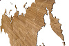 Деревянная карта России, орех с нанесением логотипа