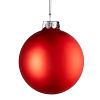 Елочный шар Finery Matt, 10 см, матовый красный с нанесением логотипа