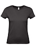 Футболка женская E150 черная с нанесением логотипа