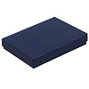 Коробка Slender, большая, синяя с нанесением логотипа