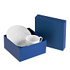 Коробка Satin, малая, синяя с нанесением логотипа
