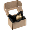 Елочная игрушка «Грецкий орех» в коробке, матовое золото с нанесением логотипа