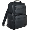 Рюкзак для ноутбука Santiago с кожаной отделкой, черный с нанесением логотипа