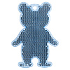 Пешеходный светоотражатель «Мишка», синий с нанесением логотипа