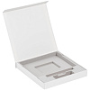 Коробка Memoria под ежедневник, аккумулятор и ручку, белая с нанесением логотипа