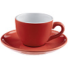 Чайная пара Cozy Morning, красная с нанесением логотипа
