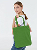Холщовая сумка Avoska, ярко-зеленая с нанесением логотипа