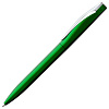 Ручка шариковая Pin Silver, зеленый металлик с нанесением логотипа