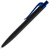 Ручка шариковая Prodir QS01 PRT-P Soft Touch, черная с синим с нанесением логотипа