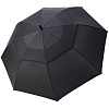 Зонт-трость Fiber Golf Air, черный с нанесением логотипа