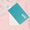 Боди детское Baby Prime, розовое с молочно-белым с нанесением логотипа