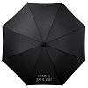 Зонт-трость «А голову ты дома не забыл», черный с нанесением логотипа