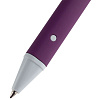 Ручка шариковая Button Up, фиолетовая с белым с нанесением логотипа
