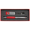 Набор Notes: ручка и флешка 8 Гб, красный с нанесением логотипа