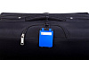 Бирка для багажа Trolley, синяя с нанесением логотипа