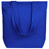 Сумка для покупок на молнии Shopaholic Zip, синяя с нанесением логотипа