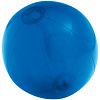 Надувной пляжный мяч Sun and Fun, полупрозрачный синий с нанесением логотипа