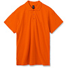 Рубашка поло мужская SUMMER 170, оранжевая с нанесением логотипа
