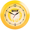 Часы настенные Vivid Large, желтые с нанесением логотипа