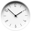Часы настенные Casper, белые с нанесением логотипа