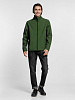 Куртка софтшелл мужская RACE MEN, темно-зеленая с нанесением логотипа