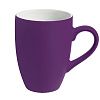Кружка Best Morning c покрытием софт-тач, фиолетовая с нанесением логотипа