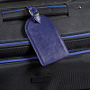 Бирка багажная Nebraska, синяя с нанесением логотипа